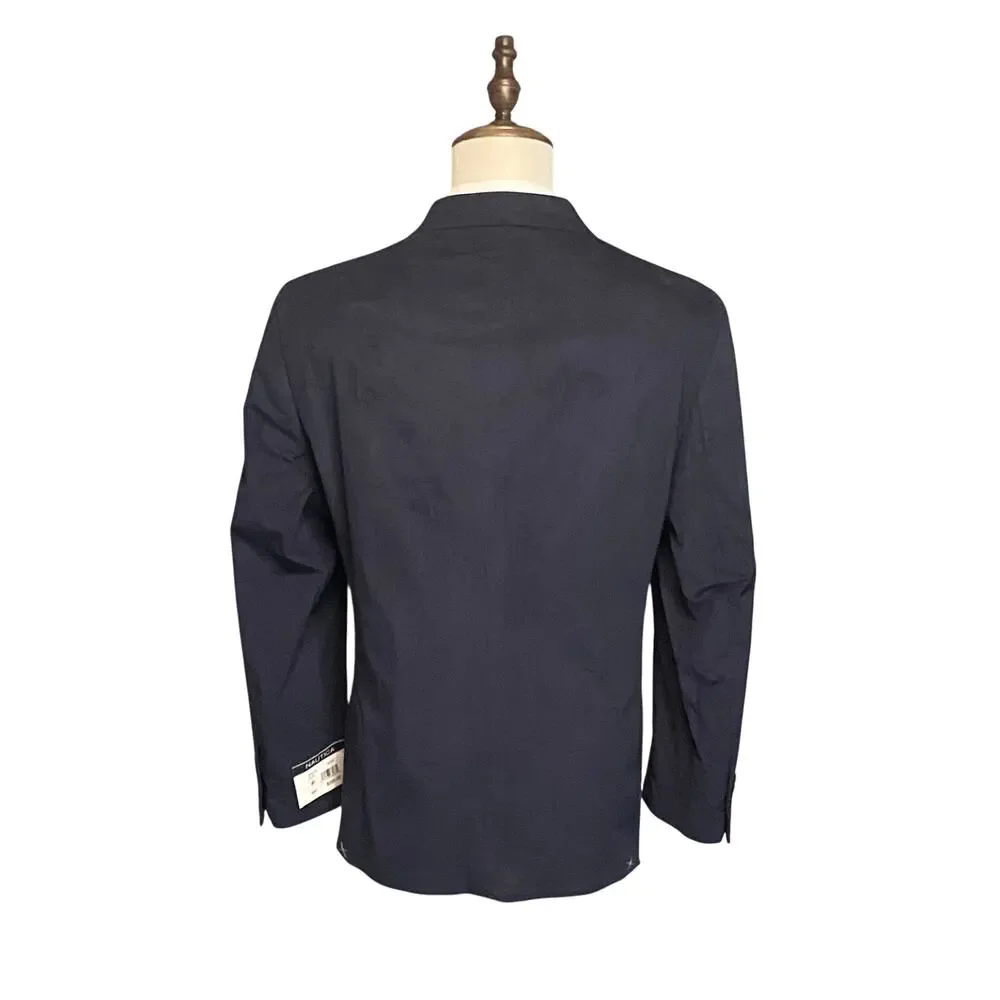 Nautica Sport Coat Men's 46 Regular Corduroy Blazer Modern Fit Navy Blue NWT
